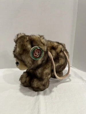 Bearington Collection Fuzzy Grizzly Bear Plush Purse Take Along Tote New - Image 1 of 4