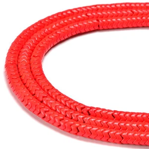 Red Howlite Turquoise Interlocking Snake Beads 6mm 8mm 10mm 15.5" Strand - Picture 1 of 3
