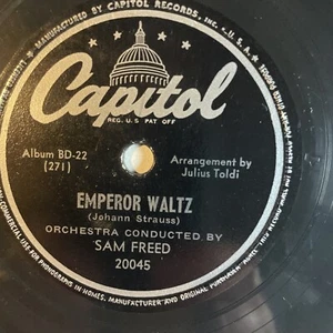 10" 78 RPM-Sam Freed-Voices of Spring/Emperor Waltz/Capitol 20045 - Picture 1 of 4