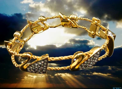 PULSERA SWAROVSKI FIVE Cristal Pave Logo Eslabón Cisne Nueva en Caja 7 1/2" Largo Foto 1 de 4