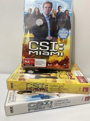 CSI Miami DVD Season 1 2 3 Crime Action Drama Region 4 Box Set Bundle - image 1 of 4