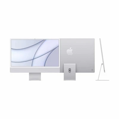 Apple iMac 2021 M1-Chip 4.5K 24 inch 16GB 512GB 2021 Silver A+ Grade 12M Waranty - Image 1 of 4