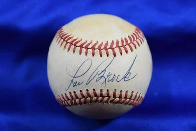Lou Brock PSA ADN Firmado Liga Nacional ONL Autografiado Béisbol Foto 1 de 2