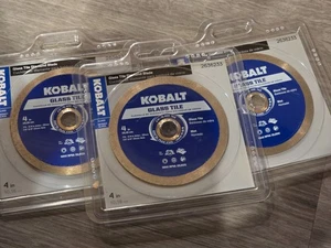 x3 🛠️KOBALTO 4” AZULEJO DE VIDRIO HOJA DE DIAMANTE HÚMEDO 5/8” EJE 2636233 - Imagen 1 de 3