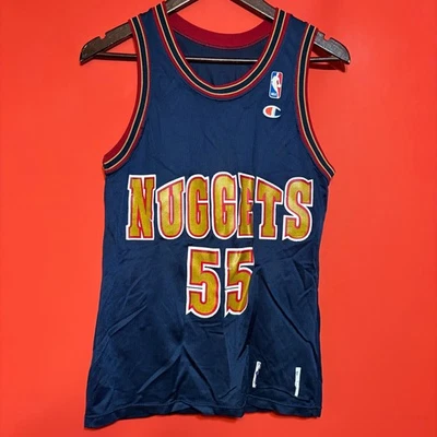 Denver Nuggets Dikembe Mutombo 55 Champion Jersey Basketball Vtg NBA - Image 1 of 4