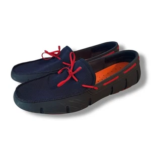 SWIMS Men’s Size 13 Loafers Navy Red Water Shoes Rubber Sole Slip-On Comfort - Picture 1 of 8