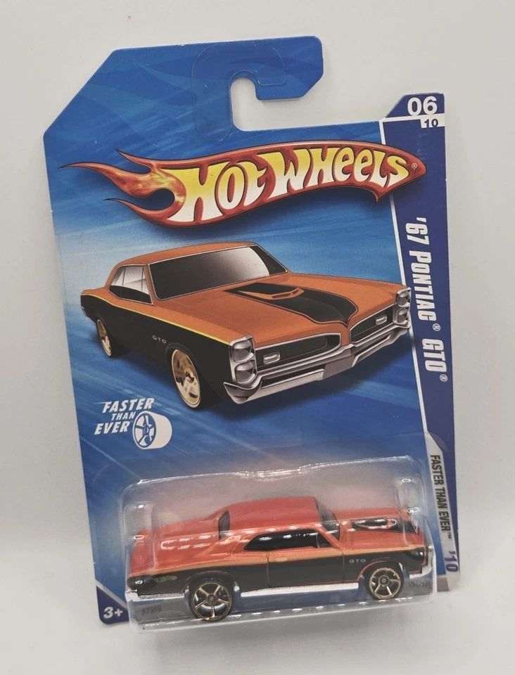 Hot Wheels '67 Pontiac GTO #134 más rápido que nunca naranja-negro-TY102825A7 Foto 1 de 1