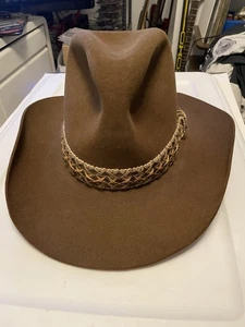 Vintage Resistol Postkutsche braun Western Rancher Cowboyhut selbstkonform Größe 7 - Bild 1 von 23