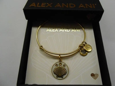 Браслет Alex and Ani Shell III, настой цвета, золото Rafaelian новый с ценниками BC - Изображение 1 из 4