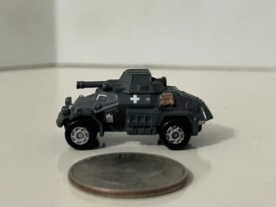 Galoob Micro Machines WWII German SdKfz 222 4X4 Scout Car/dark  Gray - Image 1 of 4