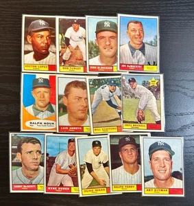 1961 TOPPS (13) CARD LOT NEW YORK YANKEES VG-EX SET BUILDER COLLECTION - Picture 1 of 2