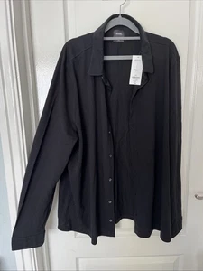 Men’s Burtons Black Long Sleeve Shirt BNWT XXL Stretch - Picture 1 of 16