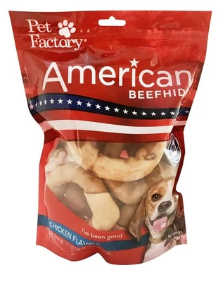 American Beefhide 3" Donuts Dog Chew Treats - Chicken Flavor, 8 Count/1 Pack - Image 1 of 4