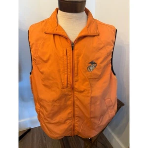 Slazenger Orange Full Zip Golf Vest USMC Eagle Globe & Anchor EGA Size XL - Picture 1 of 3