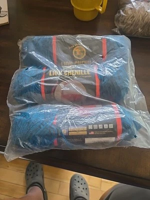 Lion Brand Chenille Sensations Yarn 178 Teal / 4g 17686.01 Lot 3 Skeins - Image 1 of 4