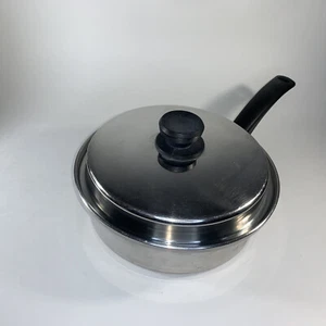 EMDEKO 8.5" 3 CAPAS 18-8 ACERO INOXIDABLE Cacerola Sartén con Tapa Utensilios de Cocina Hecho en EE. UU. USADO EN EXCELENTE ESTADO - Imagen 1 de 4