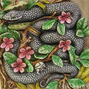 Snake Tile New HK Garter Of Eden Byron Secret Garden Harmony Kingdom Picturesque - Picture 1 of 2