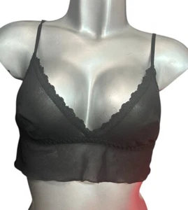 Hanky Panky Triangle Black Lace Size Small Bralette NWT - Picture 1 of 3