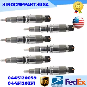 6PCS Fuel Injector 0445120059 3976372 4945969 For Komatsu PC200-8 Hitachi ZW180 - Bild 1 von 4