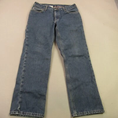 Carhartt Jeans Womens 10X30 Regular Straight Leg Pockets Denim Fleece Lined - Image 1 of 4