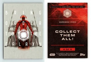 Journey To Star Wars The Last Jedi #2 of 6Topps 2017 Darkness Rises Trading Card - Picture 1 of 1