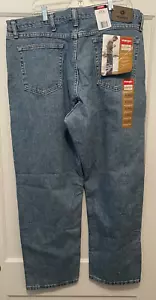 NEW Wrangler Five Star Blue Jeans Relaxed Fit Straight Leg Flex 40x30 NWT - Picture 1 of 9