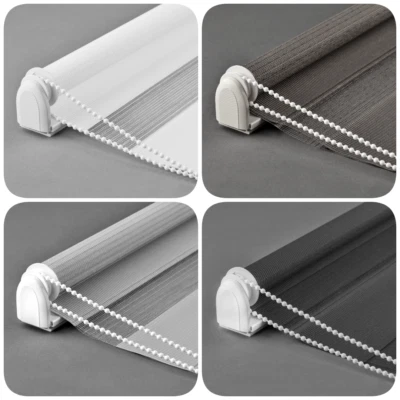 Doppelrollo Klemmfix Ohne Bohren Duo Rollo ZebraRollo Fensterrollo Mit Seitenzug - Bild 1 von 4