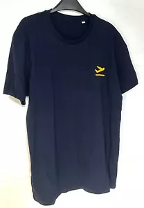 Camiseta de algodón unisex azul oscuro/azul marino XL avión salidas logotipo icono - Imagen 1 de 4