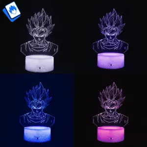Lampada 3D LED USB Dragonball Z Goku Super Saiyan 2 Sfera Base con Telecomando - Bild 1 von 11