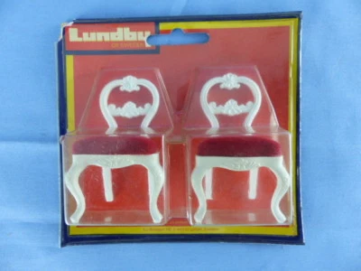 LUNDBY SWEDEN 2 x chaise chair en boite d'origine ref : 4201 maison poupée  Foto 1 de 2