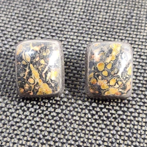 Pendientes de poste de jaspe de plata esterlina 925 vintage Taxco T2-17 - Imagen 1 de 6