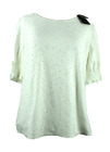 NEW!  Adrianna Papell short sleeve top  in off white - Size L