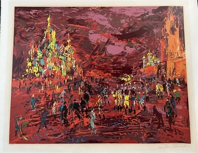 LeRoy Neiman, Cuadrado Rojo, 163/300, Firmado a Mano, Serigrafía LE, Sin Enmarcar Foto 1 de 4