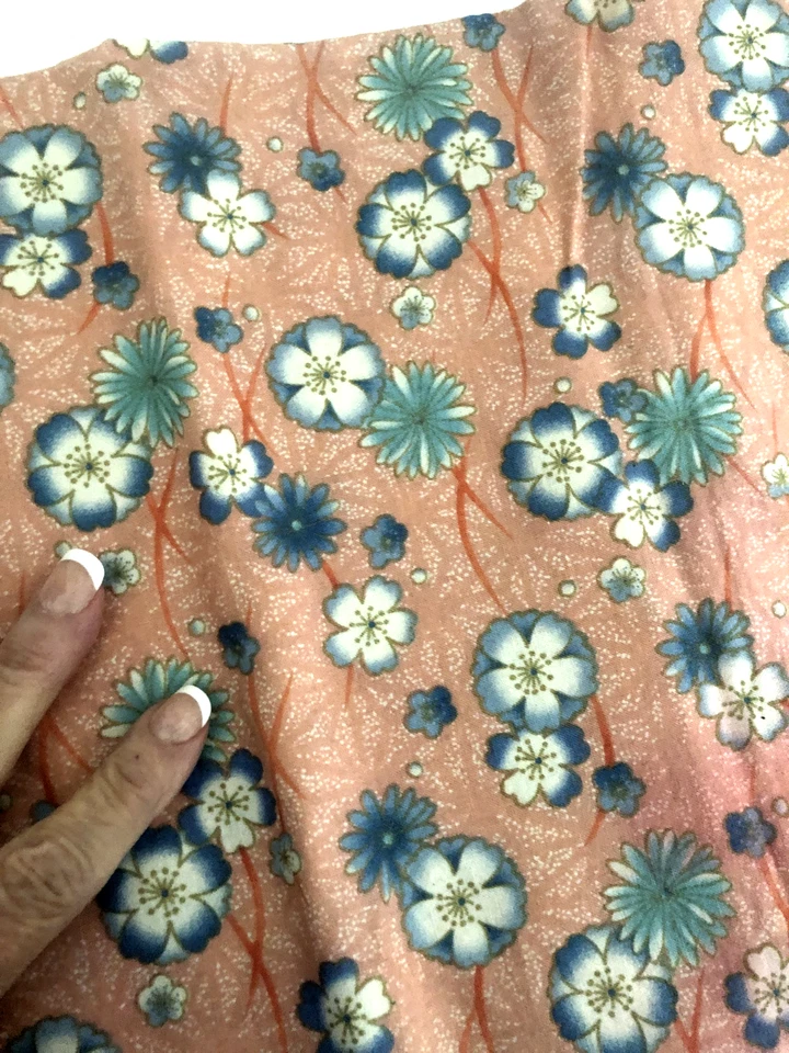 TELA DE COLECCIÓN 41WX34L KATHY HALL ANDOVER Pearl River Floral Rosa Azul Algodón 1 yarda Foto 1 de 4