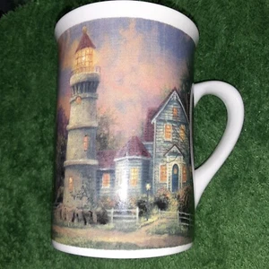 Thomas Kinkade Victorian Light 2000 Lighthouse Vintage Mug Collectible Usable - Picture 1 of 11