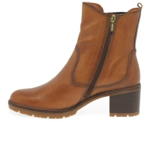 Pikolinos Lanark Womens Chelsea Boots Camel Brandy side zip 38 7.5-8 NWOT - Picture 1 of 7