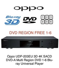 Oppo UDP-203EU 3D 4K SACD DVD-A Multi Region DVD 1-6 Blu-ray Universal Player