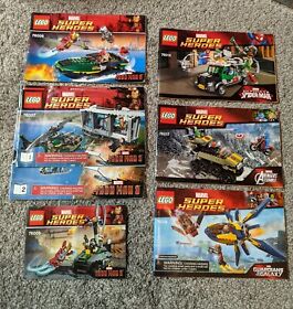 LEGO Marvel MANUAL LOT- 76006, 76007, 76008, 76015, 76017, 76019