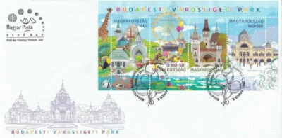 [SJ] Hungary Budapests City Park 2011 Playground Lotus Giraffe Bird Fish (FDC) - Image 1 of 4