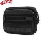 Tactical Double Layer Design EDC EMT Utility Pouch Molle Large Admin Mag Pouch