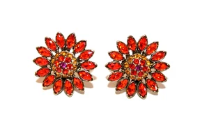 Heidi Daus Divine Miss Daisy Swarovski Crystal Oversized Floral Button Studs - Picture 1 of 5