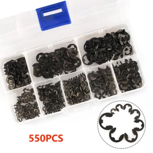 550Pcs Assorted M1.5-M6 E Clips C Circlip Kit Retaining Snap Ring - Picture 1 of 8