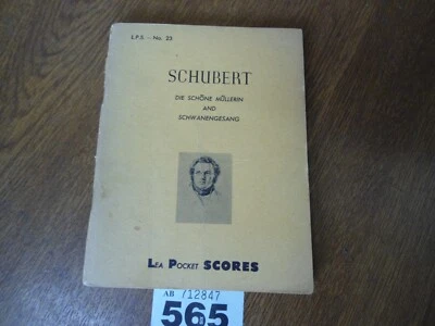 SCHUBERT Schone Mullerin & Schwangesang - Lea Pocket Scores No.23 - Image 1 of 4