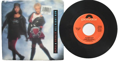 PEPSI & SHIRLIE ALL RIGHT NOW PICTURE SLEEVE 45 7" SINGLE RECORD 1987 POP VG+ - Image 1 of 4