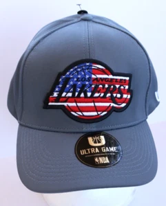 Ultra GAME NBA Los Angeles Lakers Gray Flag Cap-Brand NEW - Picture 1 of 8