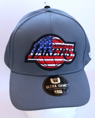 Ultra GAME NBA Los Angeles Lakers Gris Bandera Gorra-Nuevo Foto 1 de 4