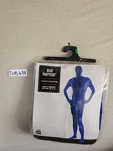 DISFRAZ HALLOWEEN ADULTO AZUL HOMBRE PIEL TRAJE CUERPO COMPLETO SPANDEX MEDIANO - Imagen 1 de 6