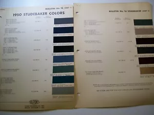1950 Studebaker auto set chip vernice auto DuPont - Foto 1 di 1