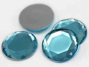 30mm Large Flat Back Acrylic Rhinestones Round Costume Gems jewelry Making 6 Pcs - Picture 1 of 30