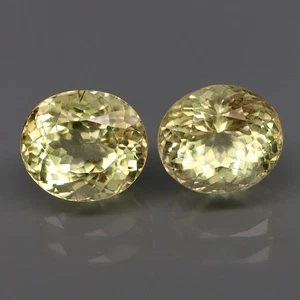 Oval 10x9 mm.PAIR Ravishing Color Natural Yellow Quartz Brazil 8.12Ct. - Picture 1 of 6